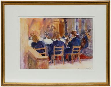 Jane Williams - Framed Contemporary Watercolour, Beethoven Septet