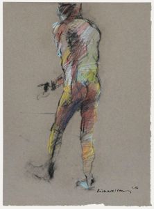 Richard J.S. Young - 2006 Pastel, Walking Nude