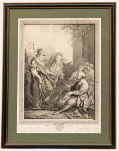 Porporati after Van Loo - 1784 Engraving, Erminia and the Shepherd