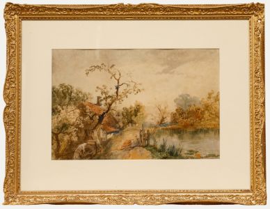Attributed to James Baker Pyne - Mid 19th Century Watercolour, The Watermill