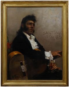 Giacomo Moretti (1939) - 20th Century Oil, Portrait of Santiago Torres