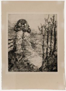 Willem Retera (1890-1955) - Mid 20th Century Etching, Sacrifice Site
