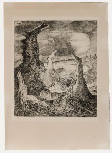 Willem Retera (1890-1955) - Mid 20th Century Etching, Petrified Horses