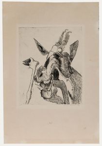 Willem Retera (1890-1955) - Mid 20th Century Etching, Goat