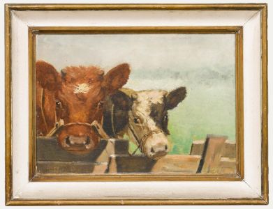 Mark Osman Curtis (1879-1959) - Mid 20th Century Oil, Feeding Time