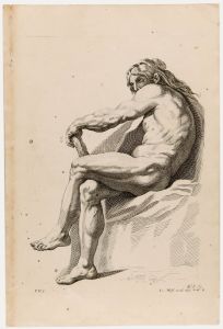 Jeremias Wolff (1667-1724) - 18th Century Engraving, Academic Figure Study 8.