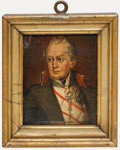 German School Miniature - 19th Century Oil, Joseph Radetzky von Radetz