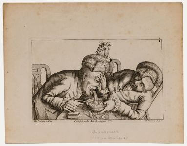 Thomas Sanders after John Collier (1708-1786) -18th Century Engraving, Drunkards
