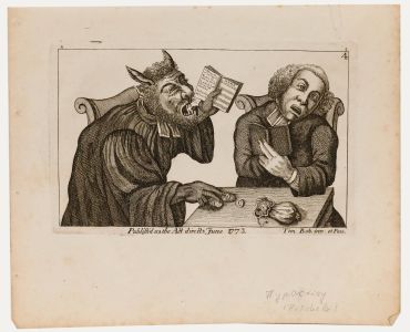 Thomas Sanders after John Collier (1708-1786) -18th Century Engraving, Hypocrisy