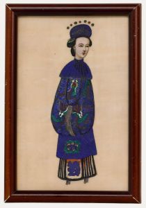 19th Century Gouache - Elegant Lady