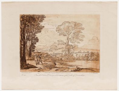 Richard Earlom after Claude Lorrain - 1777 Etching, Jacob Wrestling the Angel