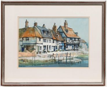 Moira Huntly - Framed 20th Century Gouache, Tewkesbury
