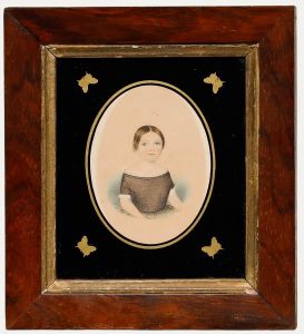 W. Murray - Fine 1853 Watercolour, Portrait of a Girl
