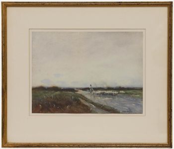 William Tatton Winter (1855-1928) - Framed Watercolour, Across the Common