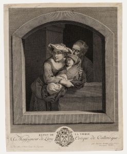 Wille after Dietrich - 1776 Engraving, Repos de la Vierge