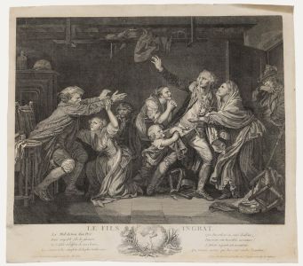 Jean-Baptiste Greuze - 18th Century Engraving, Le Fils Ingrat