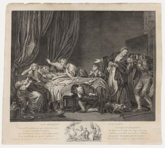 After Jean-Baptiste Greuze - 18th Century Engraving, Les Regrets Inutiles