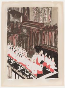 Patrick Procktor - Contemporary Silkscreen, The Choir of King’s College Chapel