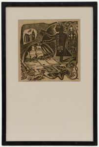 David Jones - Framed Early 20th Century Woodcut, Safe Voyage