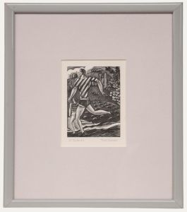 George William Tute - Framed 20th Century Wood Engraving, Pied Runners