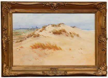 Framed Early 20th Century Watercolour - Sand Dunes