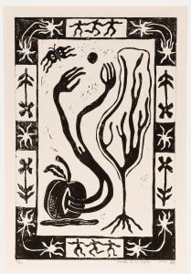 Lorella Bianco - 2025 Linoprint, Death of an Apple
