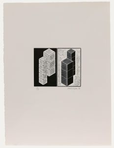 John Mitchell - 1988 Woodcut, Light and Dark