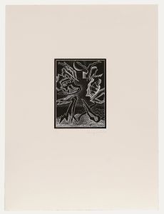 Harry Snook - 1989 Woodcut, Abstract Landscape