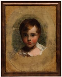 After Sir Thomas Lawrence - 20th Century Oil, Boy with Rosy Cheeks