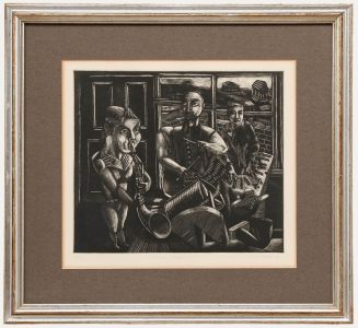 Tim Jones - 1980 Etching, Three Musicians