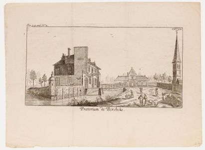 Franz Ertinger - 17th Century Engraving, Praetorium de Borsbeke