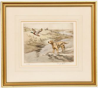 Henry Wilkinson - Framed 20th Century Etching, Flushing Game