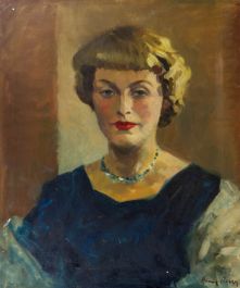 Harry Riley R.I. - 1950 Oil, The Artist's Daughter