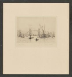 Rowland Langmaid RA (1897-1956) - Signed & Framed Original Etching, Tower Bridge