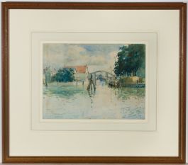 George Kirkton Mutch (1877-1960) - Framed 1910 Watercolour, Dutch Town