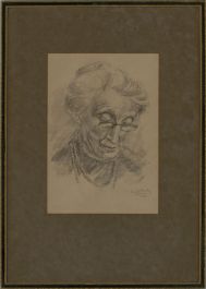 Harold Darby - 1930 Graphite Drawing, Portrait of an Elderly Lady