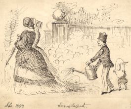 John Leech - 1850 Pen and Ink Drawing, Original Cartoon Illustration
