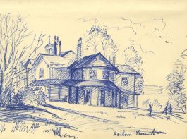 Mid 20th Century Pen and Ink Drawing - Denham Mount, Buckinghamshire