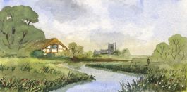 Digby Page - Contemporary Watercolour, Rural Bliss