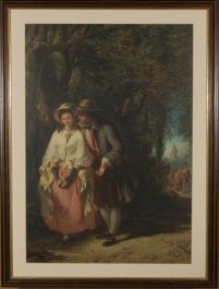 Contemporary Aquatint - Young Couple In Their Sunday Best
