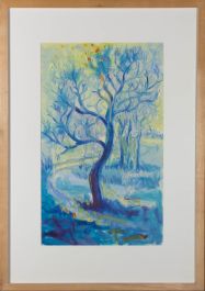 Kent - Framed 1991 Acrylic, The Blue Tree