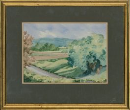 W.A. Thuillier - 1976 Watercolour, Towards Headington