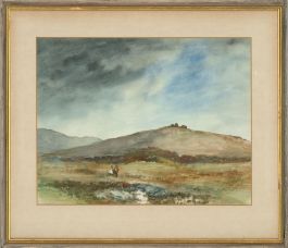 N.E. Hollows - 1971 Watercolour, Day in the Mountains