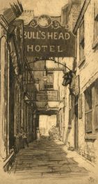Leonard Brewer - Signed 1910 Etching, The Bull's Head Hotel