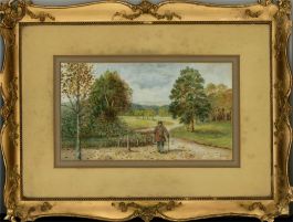 A. Mould - 1918 Watercolour, Country Path