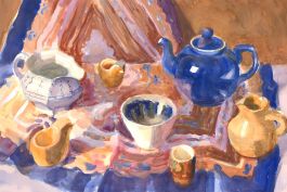 R. Mot - Double Sided Early 20th Century Watercolour, Vivid Still Life