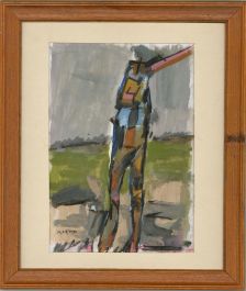 M.A.E - 1980 Acrylic, Abstract Figure