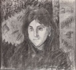 Jane Bond RP NEAC - 20th Century Charcoal Drawing, Tonal Portrait