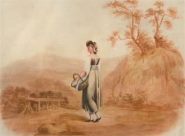 H. Harding - Signed 1818 Watercolour, Walk to the Market