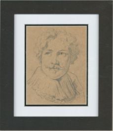 Late 19th Century Graphite Drawing - 17th Century Man